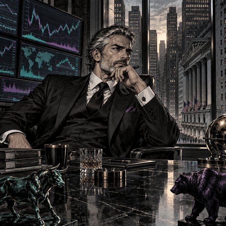 Hand-drawn Trade Feeld manga scene of a expert trader exploring Are 0DTE Options Making Markets More Fragile? For and Against