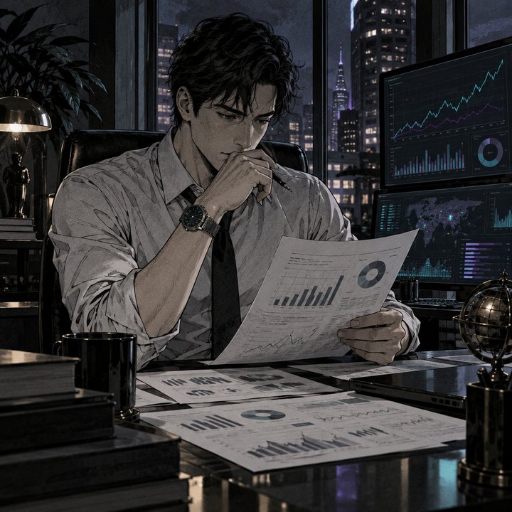 Hand-drawn Trade Feeld manga scene of a developing trader exploring Which SaaS Metrics Reveal Growth That Can Actually Last?