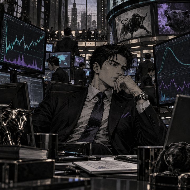 Hand-drawn Trade Feeld manga scene of a developing trader exploring IV Rank vs IV Percentile: Which Better Describes Options Pricing?