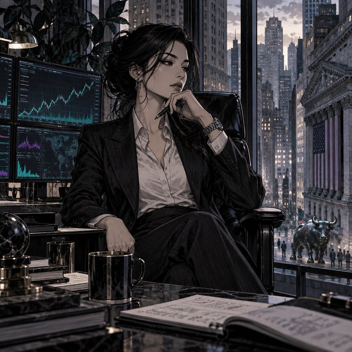 Hand-drawn Trade Feeld manga scene of a developing trader exploring Can You Trade Post-Earnings Drift After the Initial Move Is Over?