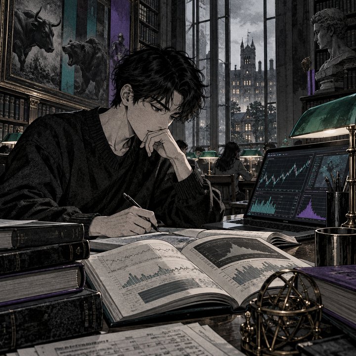 Hand-drawn Trade Feeld manga scene of a developing trader exploring What Makes a Treasury Auction Weak or Strong?