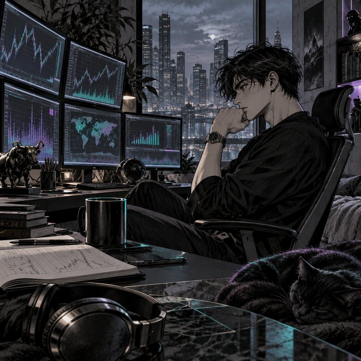 Hand-drawn Trade Feeld manga scene of a developing trader exploring Is Bad Historical Data Ruining Your Strategy Tests?