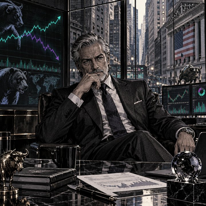 Hand-drawn Trade Feeld manga scene of a expert trader exploring Will NVIDIA Go Up or Crash After Earnings? How to Read the Setup