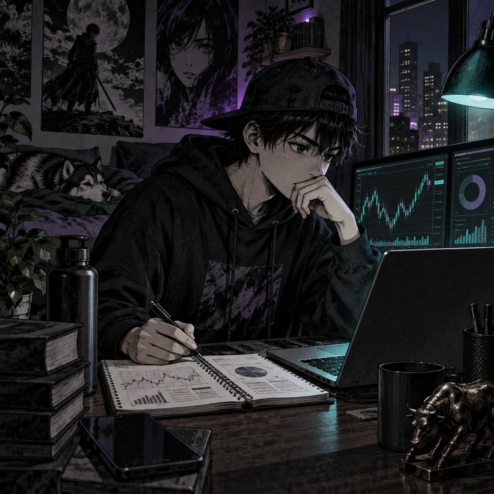 Hand-drawn Trade Feeld manga scene of a young trader exploring How Much Do Trading Fees Really Cost You?