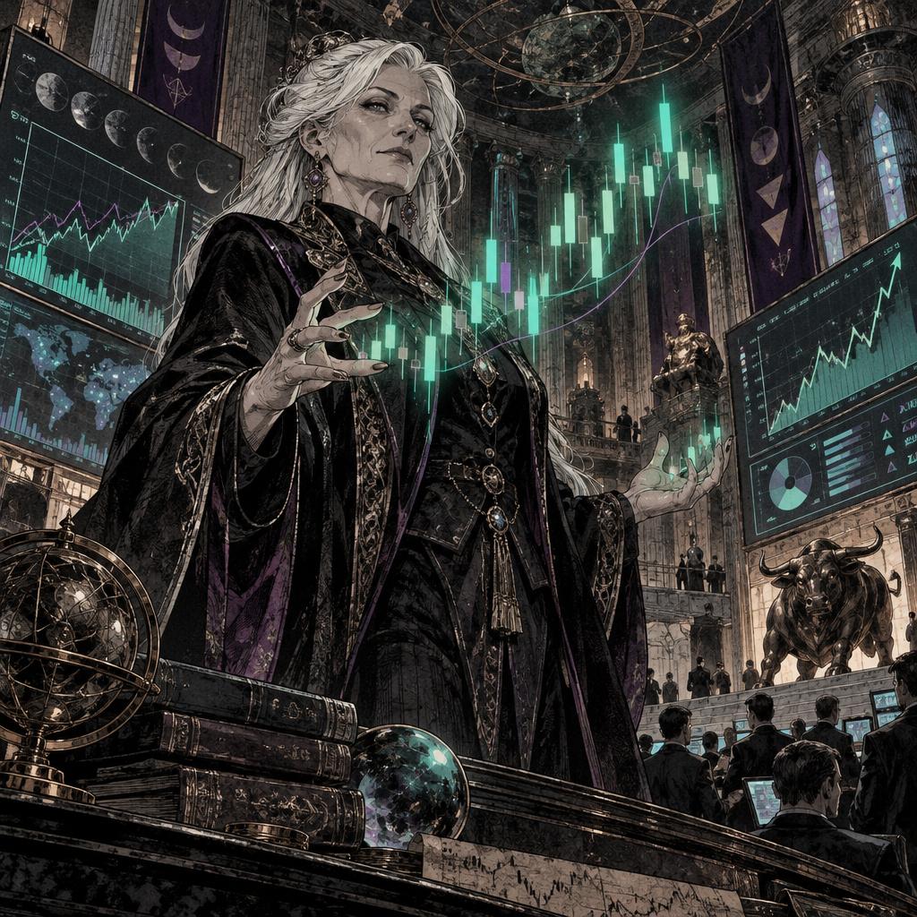 Hand-drawn Trade Feeld manga scene of a expert trader exploring Is JPMorgan Stock a Buy Before Earnings on October 13?