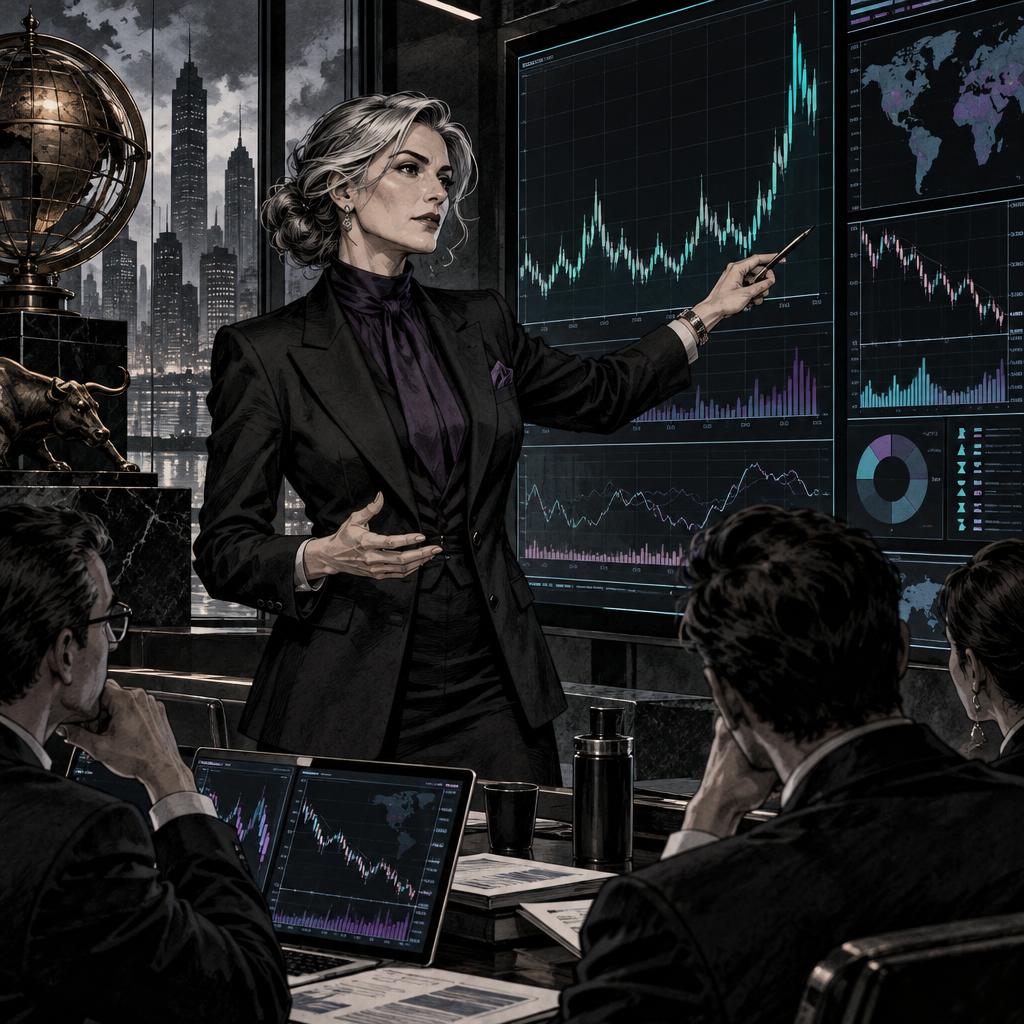 Hand-drawn Trade Feeld manga scene of a expert trader exploring Why Is the VIX Rising and Does It Signal a Stock Market Crash?